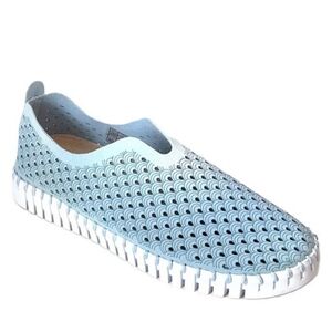Ilse Jacobsen Tulip Perforated Slip On Casual comfort shoes 37/6.5-7 Ash Blue